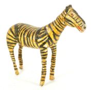 EARLY 20TH CENTURY PLASTER MADE PAINTED ZEBRA