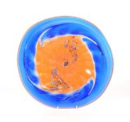 EAMONN VEREKER - LATE 20TH CENTURY STUDIO GLASS ART VASE / PLATE