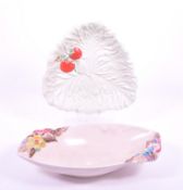 CLARICE CLIFF & CARLTON WARE - TWO EARLY 20TH CENTURY CERAMIC DISHES