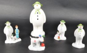 JOHN BESWICK - FIVE 21ST CENTURY SNOWMAN CERAMIC FIGURES