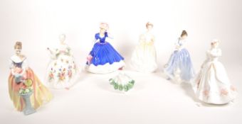 ROYAL DOULTON - EIGHT LATE 20TH CENTURY PORCELAIN LADY FIGURES