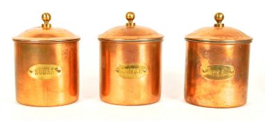 THREE VINTAGE 20TH CENTURY KITCHEN STORAGE JARS