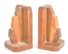 PAIR OF EARLY 20TH CENTURY ART DECO OAK BOOKENDS