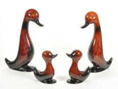 BLUE MOUNTAIN POTTERY - FOUR MID TO LATE 20TH CENTURY CERAMIC DUCKS