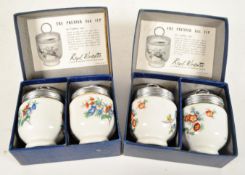 ROYAL WORCESTER - FOUR MID CENTURY PORCELAIN EGG CODDLERS