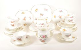 COALPORT EMBOSSED CHINA TEA SERVICE