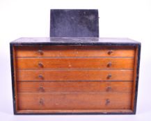 20TH CENTURY WOODEN PATTERN TOOL CHEST
