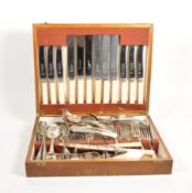 20TH CENTURY CANTEEN OF EPNS, SILVER PLATED AND STAINLESS STEEL CUTLERY
