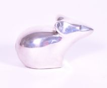 DANSK - LATE 20TH CENTURY SILVER PLATED MOUSE PAPERWEIGHT