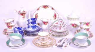 COLLECTION OF 20TH CENTURY BONE CHINA PART TEA SERVICES