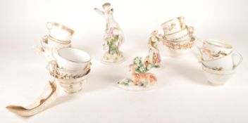 COLLECTION OF 18TH / 19TH CENTURY CHINA TEA CUPS AND OTHER WARES