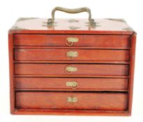 EARLY 20TH CENTURY CHINESE WOODEN CASED MAHJONG SET