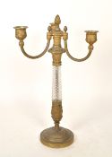 19TH CENTURY FRENCH GILT CRYSTAL & BRASS CANDLEABRA