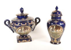 ROYAL LIMOGES - EARLY 20TH CENTURY CERAMIC CENTREPIECE AND URN