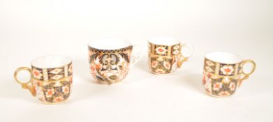 ROYAL CROWN DERBY - FOUR 19TH CENTURY CHINA IMARI PATTERN TEA CUPS