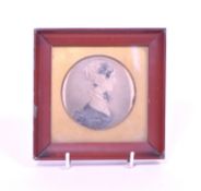 19TH CENTURY REGENCY PENCIL AND PAINT PORTRAIT OF A LADY