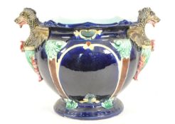 THOMAS FORESTER - 1890 VICTORIAN EARTHENWARE MAJOLICA PLANTER