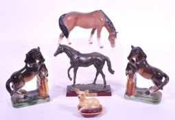 COLLECTION OF MID TO LATE 20TH CENTURY PORCELAIN ANIMAL FIGURES