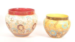 ROYAL DOULTON - TWO 19TH CENTURY LAMBETH CERAMIC POTS