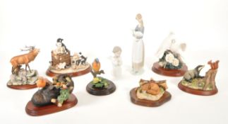 COLLECTION OF LATE 20TH CENTURY BORDER FINE ART AND LLADRO FIGURES