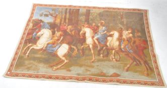 LARGE NEOCLASSICAL STYLE VINTAGE WALL TAPESTRY WITH CALVARY DESIGN
