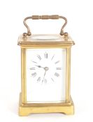 LATE 19TH CENTURY FRENCH BRASS CARRIAGE CLOCK