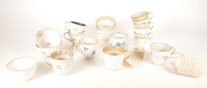 COLLECTION OF LATE 18TH / 19TH CENTURY VICTORIAN COFFEE CUPS AND BOWLS