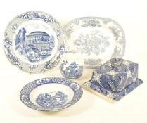 COLLECTION OF 20TH CENTURY BLUE AND WHITE CERAMIC AND PORCELAIN WARES
