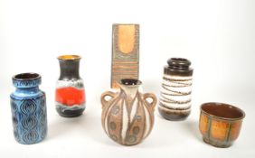 WEST GERMAN POTTERY - COLLECTION OF MID CENTURY VASES