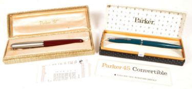 PARKER - TWO MID CENTURY FOUNTAIN PENS