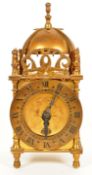 SMITHS, ENGLAND - MID CENTURY BRASS LANTERN CLOCK