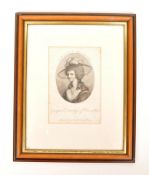 18TH CENTURY ETCHING OF DUCHESS OF DEVONSHIRE