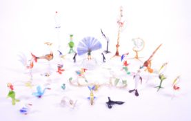 COLLECTION OF 20TH CENTURY MURANO STYLE STUDIO GLASS BIRD FIGURES