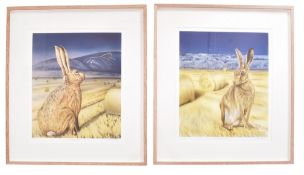 JOANNA MAY (BRITISH) - TWO LIMITED HARE PRINTS
