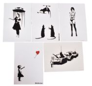 DAVID HUDSON (BRITISH) AFTER BANKSY - FIVE STENCILS