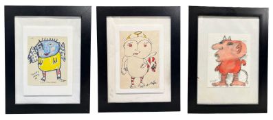 CHER SHAFFER (AMERICAN FOLK ART, B. 1948) - THREE UNTITLED ARTWORKS