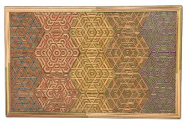 JAMES LINTON - HAND-CARVED GEOMETRIC SKATEBOARD WALL ART PANEL