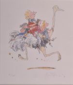 QUENTIN BLAKE - O IS FOR OSTRICH - SIGNED LIMITED EDITION ALPHABET PRINT