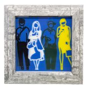 JULIAN OPIE (B. 1958) - STANDING FIGURES - LENTICULAR POSTCARD