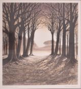 KATHLEEN CADDICK (B. 1937) - WOODLAND EDGE ETCHING