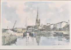 EDWARD WESSON (1910-1983) - UNTITLED BRISTOL HARBOUR