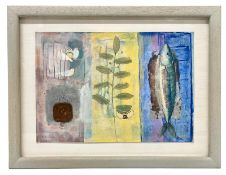 FIONA MILLAIS (B. 1960) - FINCHES, FISH & CAPERS, CIRCA 1990S