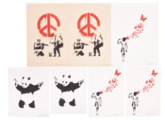 DAVID HUDSON (BRITISH) AFTER BANKSY - SEVEN STENCILS