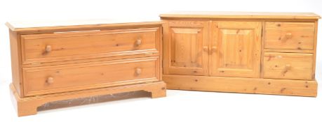 COUNTRY DRY PINE LOW SIDEBOARD W/ TV STAND