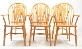 SET OF SIX WHEELBACK DINING CHAIRS