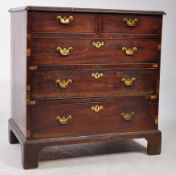 GEORGE III MAHOGANY BACHELORS CHEST OF DRAWERS