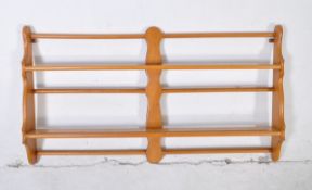 ERCOL - VINTAGE MID CENTURY ELM PLATE RACK