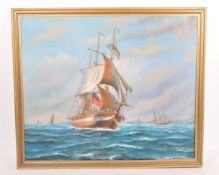 AMBROSE - LATE 20TH CENTURY MARITIME OIL ON CANVAS PAINTING