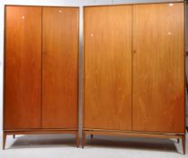 MCINTOSH OF KIRKCALDY - PAIR OF MID CENTURY TEAK WOOD WARDROBES