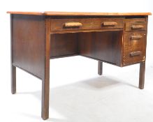 MID CENTURY AIR MINISTRY STYLE OAK DESK